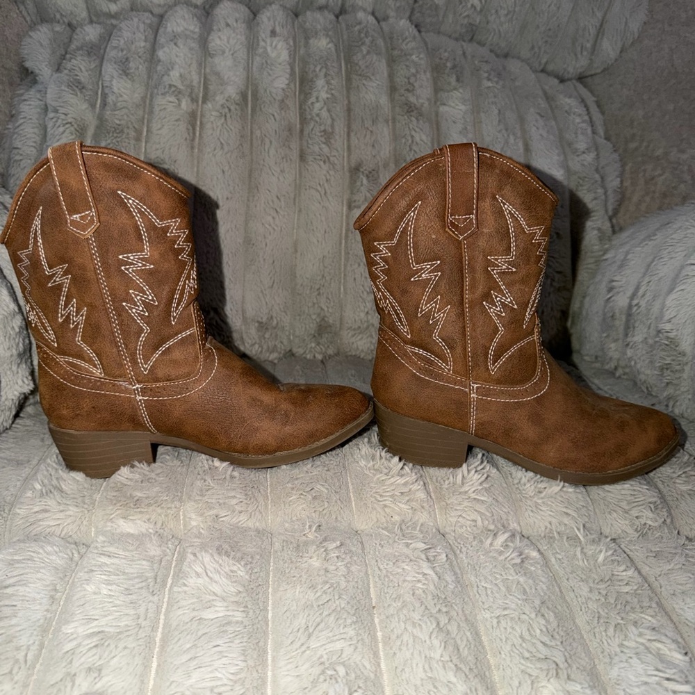 Girls Masterson's Leather Western Boots Size 2